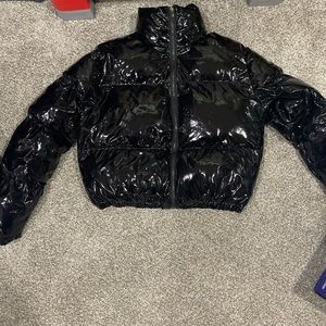 Black puffer jacket